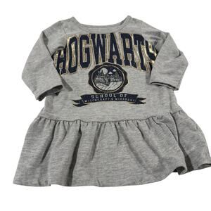 Harry Potter Hogwarts Baby Girl 12M Grey Dress